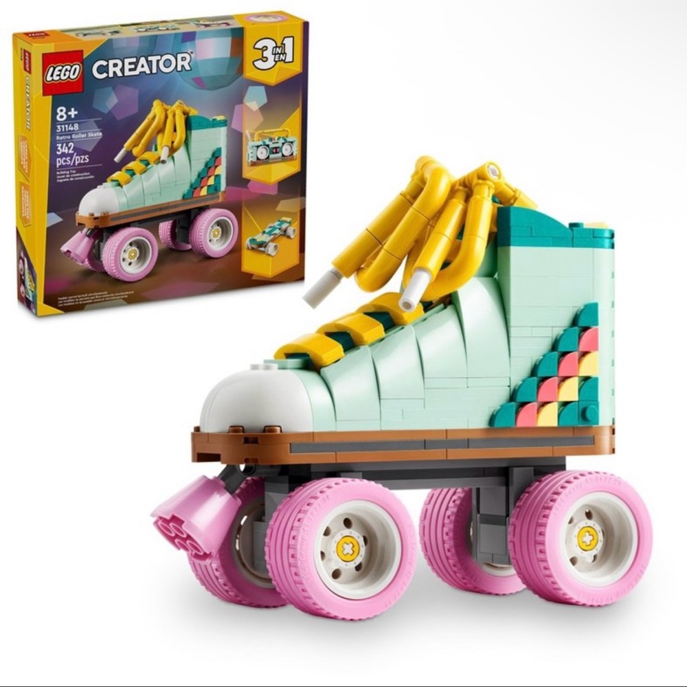 LEGO Creator 3-in-1 Roller Skate Set - Pink, Yellow, Green